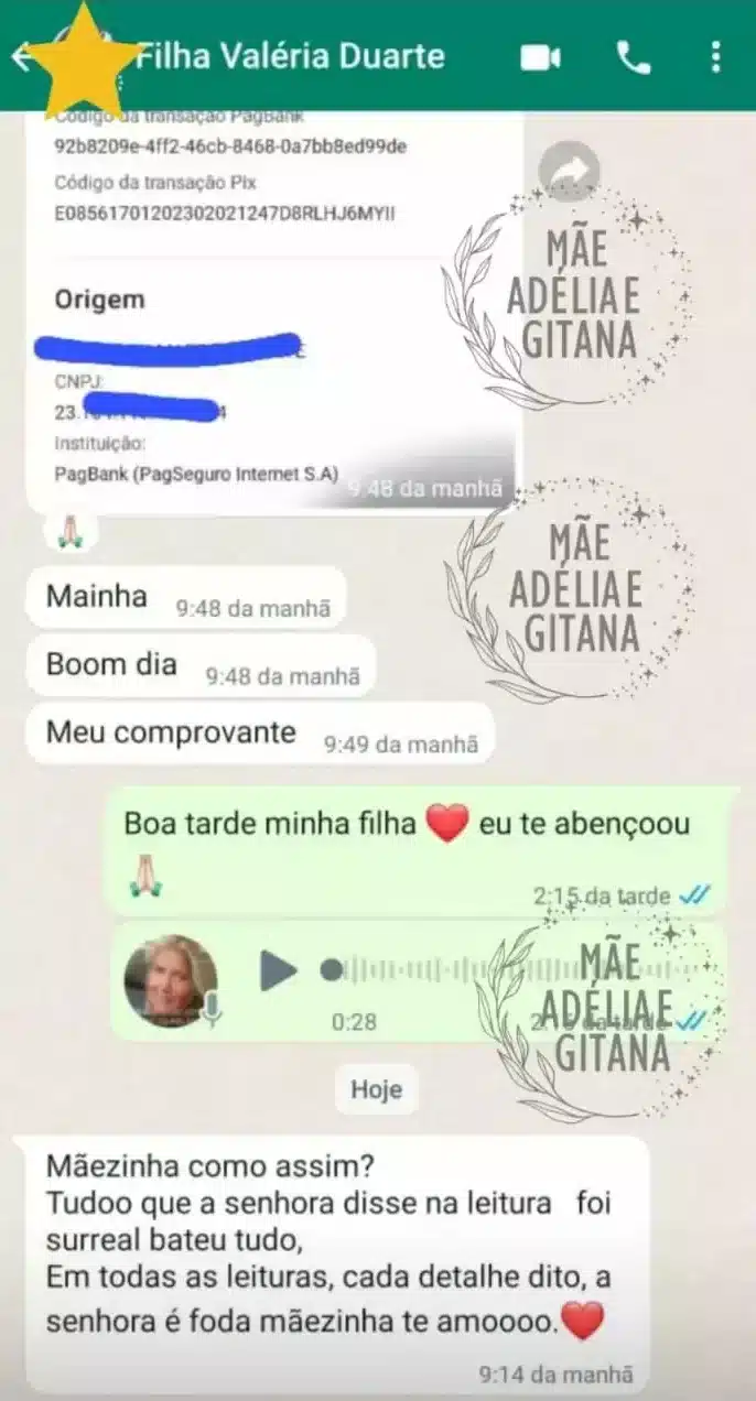 Depoimento Consulta Espiritual - Mãe Adélia e Gitana (2)
