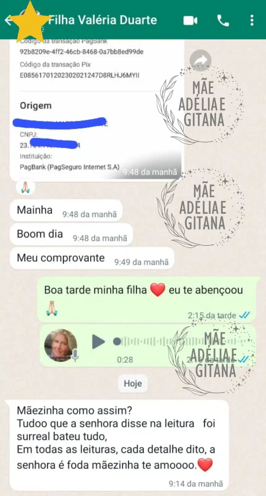 Depoimento Consulta Espiritual - Mãe Adélia e Gitana (7)