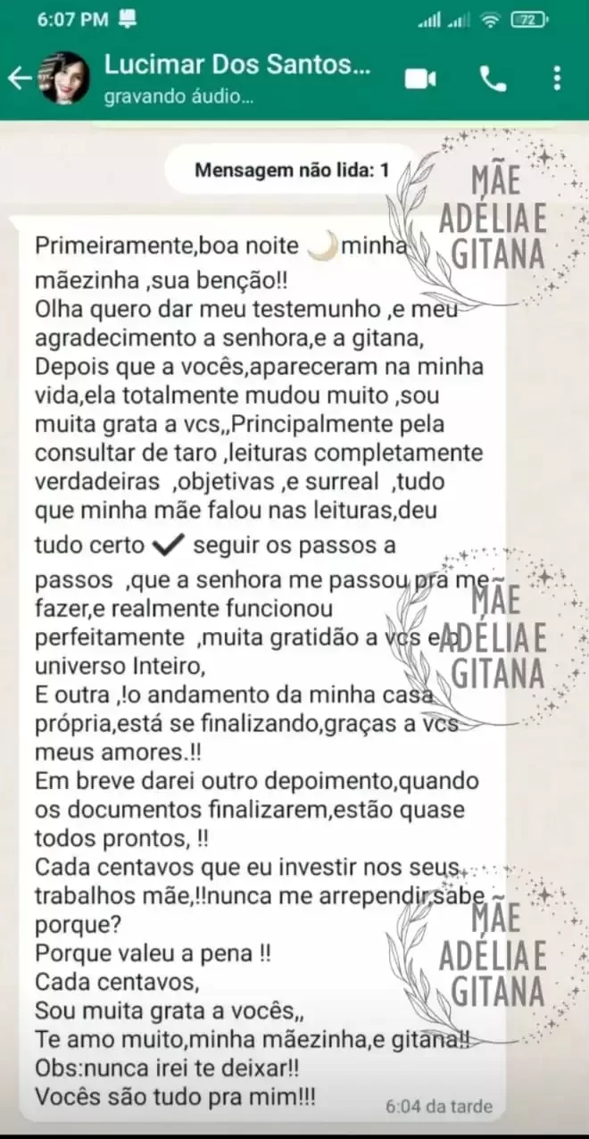 Depoimento Consulta Espiritual - Mãe Adélia e Gitana